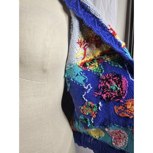 Vintage Star Blue Originals Ocean theme Women's Sweater Size Small sleeveless - Picture 9 of 13